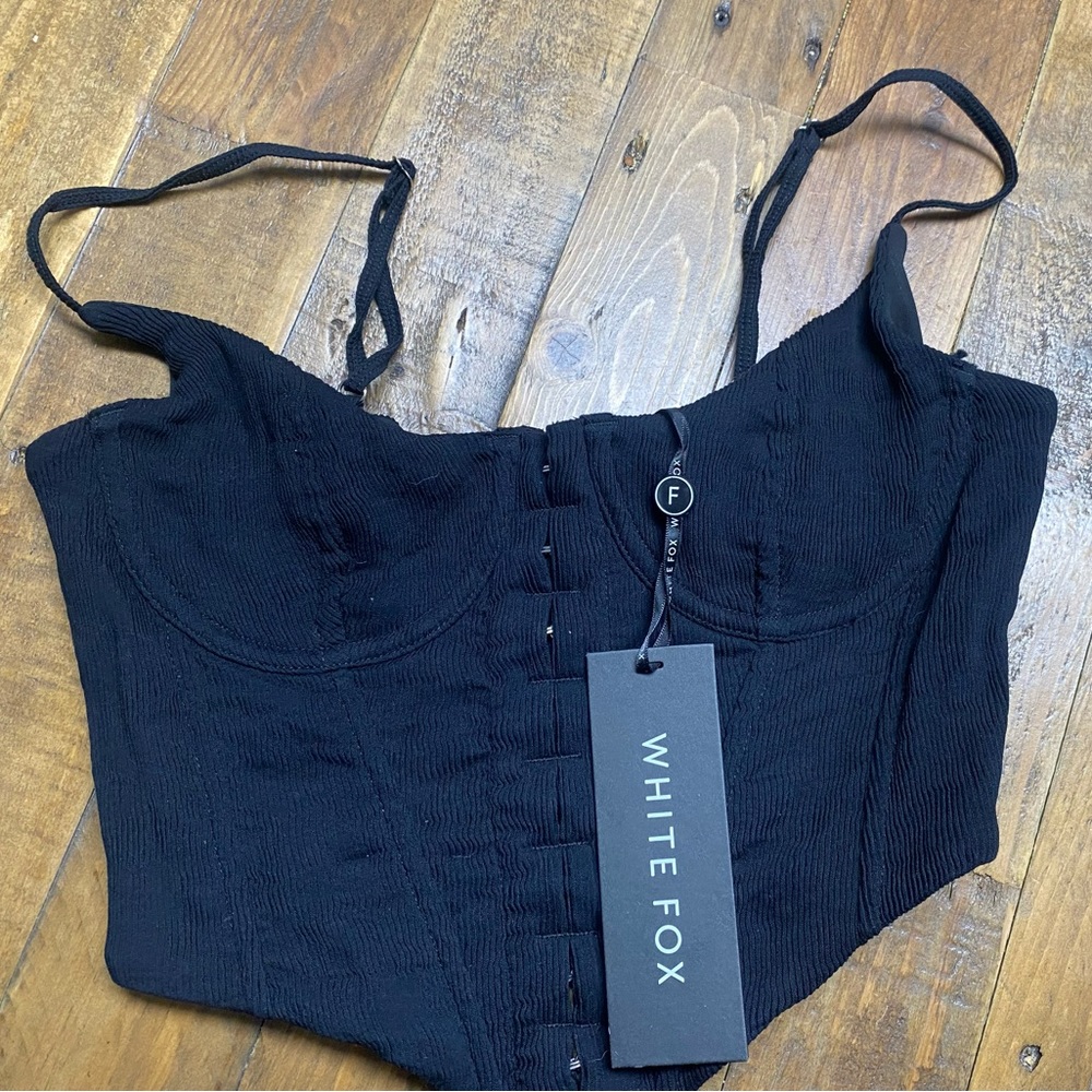 White Fox Boutique Bustier Top - size Large